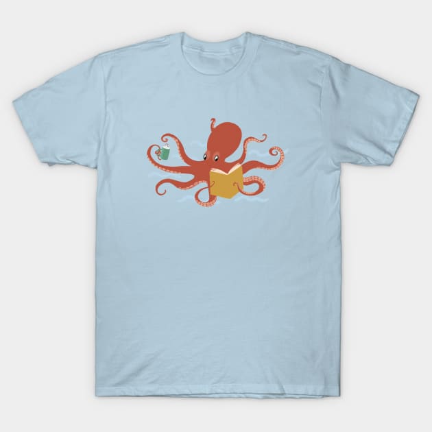 Octopus Reading T-Shirt by Das Brooklyn